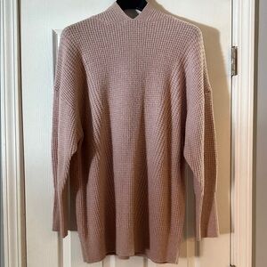 Express Women's Cowl Neck Sweater in Soft Pink